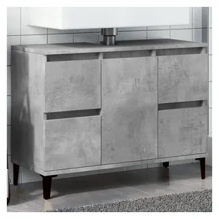 vidaXL Waschbeckenunterschrank Betongrau 80x33x60 cm Holzwerkstoff