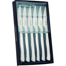 Arcos 378200 Table Messer - Steakmesser Set 6 Stück (6 Messer) - Monoblock aus einem Stück Edelstahl Farbe Silber