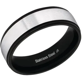 Amor Ring Edelstahl Herren Ringe, Silber, Kommt in Schmuck Geschenk Box,