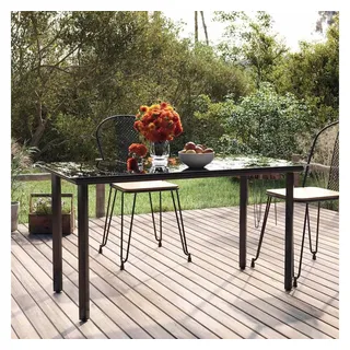 vidaXL Gartentisch 200 x 100 x 74 cm Schwarz