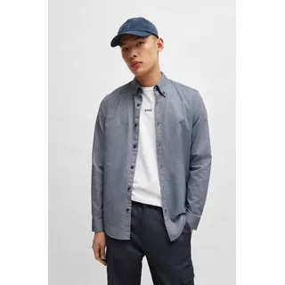 BOSS ORANGE Businesshemd "Rickert" mit Button-down-Kragen, navy418