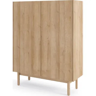 Quadrat Kommode Sideboard Schrank Highboard Esszimmer, Flur & Diele Wohnzimmer, - Kommode Vintage V97 - Riviera - Braun
