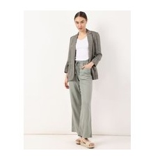 Womens M&S Collection Blazer en lin avec poche avant - Dark Khaki, Dark Khaki - 18