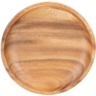 levandeo Holzschale Akazie 15x15cm Rund Design Snackschale Schale Obstschale Obstkorb Tischdeko Deko