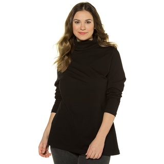 Ulla Popken Damen Basic-shirtrolli Rollkragenpullover, Schwarz, 54-56 EU