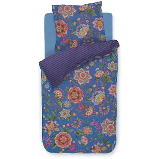 Pip Studio Bombay Bold bettwäsche-Set 2 TLG. - 135 x 200 cm - Dunkelblau - Baumwolle - mit Reißverschluss