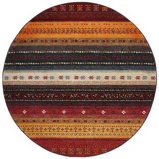 Novel Webteppich , Multicolor, Rot , Textil , Vintage , rund , Textiles Vertrauen - Oeko-Tex® , in verschiedenen Größen erhältlich , Teppiche und Böden, Teppiche, Webteppiche