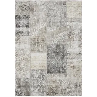 benuta Vintage-Teppich George waschbar 140x200 cm , Grau , Kunststoff , Vintage , Rechteckig , 140x200 cm , Oeko-Tex® Standard 100 , in verschiedenen Größen erhältlich, rutschfeste Unterfläche, waschbar , Teppiche und Böden, Teppiche, Vintageteppiche