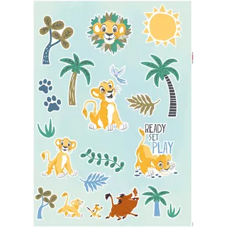 KOMAR Deko-Sticker Lion King Palmtrees 50 x 70 cm