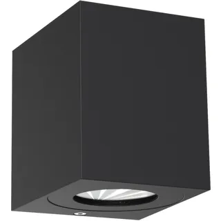 Nordlux Außenwandleuchte Aluminium, Glas, Metall 10,6 cm IP44 500 lm schwarz