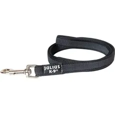Julius-K9 Super-grip leash black/grey 14mm/1m with handle