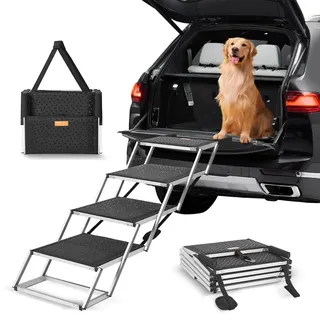 Vevor Hundetreppe 4-stufig Grau