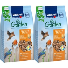 Vitakraft Vita Garden, Protein Mix, Vogelfutter für Wildvögel, mit vielen tierische Proteinen, umweltschonend, Ambrosia Controlled (1x 1kg) (Packung mit 2)