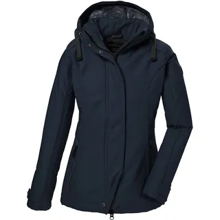 G.I.G.A. DX Damen Softshelljacke/Outdoorjcake mit abzippbarer Kapuze GW 23 WMN SFTSHLL JCKT, dunkelnavy, 48,