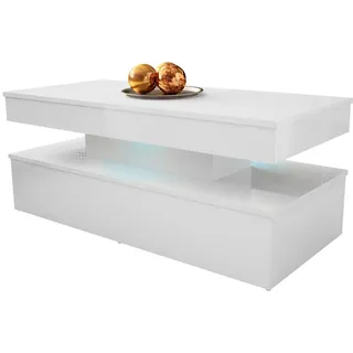 Mirjan24 Couchtisch Glossa 01 Weiß Holzwerkstoff 120 x 55 x 50 cm