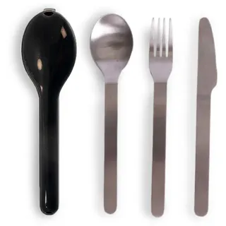 Besteckset im Etui, 3-teilig, 18 cm, Edelstahl/Kunststoff Outdoor Eating / Sagaform - Grau