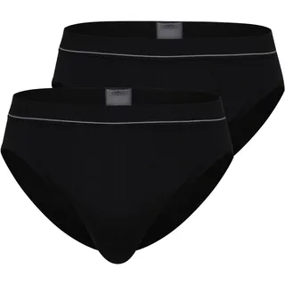 bugatti Slip »Sport Slip 2er Pack« 2er Pack, weich, wärmend, eng, atmungsaktiv, bequem, Logobund, schwarz