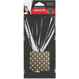 DOUCEUR D'INTERIEUR Raffhalter für den Innenbereich, magnetisch, L 43 x 6 x 6 cm, MDF Lumos Gold/Schwarz