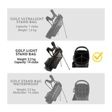 Golf Standbag Light Grau