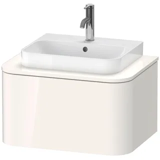 Duravit Happy D.2 Plus Konsolenwaschtischunterbau wandhängend, 650x480 mm, 1 Auszug, für Aufsatzbecken, HP494002222, Farbe: Weiß Hochglanz Dekor