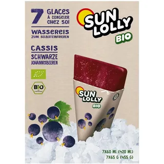 Sun Lolly Wassereis zum Selbsteinfrieren schw. Johannisbeeren Bio 7er