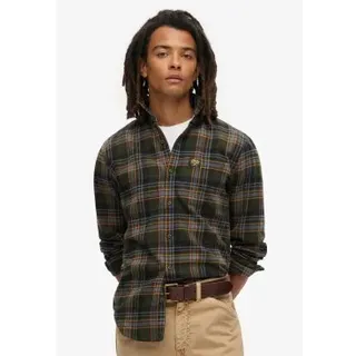 Superdry für Herren. M4010727A Grünes Holzfällerhemd (M), Lässig, Baumwolle, Langarm