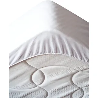 STOF Lovely Casa – Matratzenschoner – Größe 60 x 120 cm – 100% Baumwolle – Farbe Weiß – Modell Tricia – Bettwäsche – atmungsaktiver Stoff – außergewöhnliche Qualität