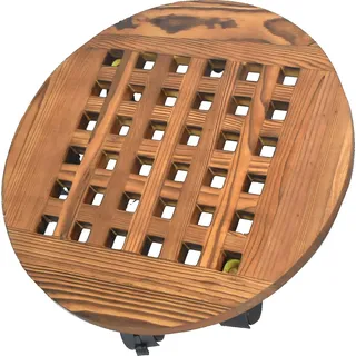 Mobiles Blumentablett aus Holz [Größe]40 cm Garten