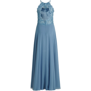 Abendkleid VERA MONT "Abendkleid rückenfrei", Damen, Gr. 38, EURO, blau (smoky lavender), Obermaterial: 100% Polyester PES., Kleider Abendkleid