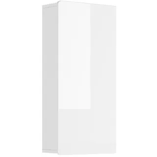 Vicco Badschrank Izan, 36.6 x 76.6 cm, Weiß Hochglanz - Weiß