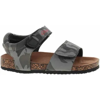 Jungen Sandalen mit Oliver 5-38400-28 schwarzer Kamm 29 - Grau, Braun