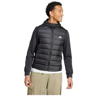 Adidas Herren Essentials Hybrid Down Hooded Jacket, Black, M