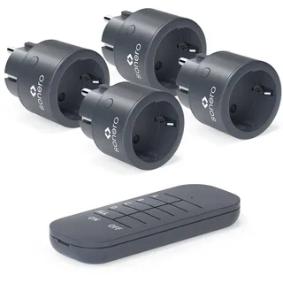 Sonero Funksteckdose 4 St. Anthrazit