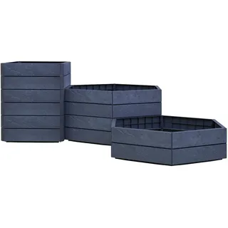 GARANTIA Hochbeet Ergo Vario 3 75 x 75 x 75 cm Grau