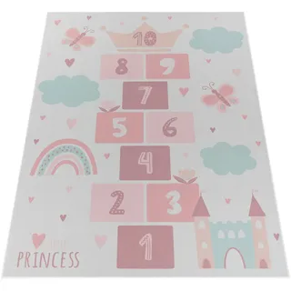Paco Home Kinderteppich 160/220 cm Bino 585 , Creme , Textil , Rechteckig , 160x220 cm , strapazierfähig, für Fußbodenheizung geeignet , Teppiche und Böden, Teppiche, Kinderteppiche