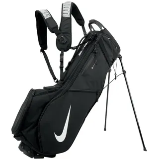 NIKE Air Sport 2 Standbag Golf – Leichte Golf Standbag mit Standbeinen – Komfortable Golftasche mit Tragegurt – Golf Carry Bag, Black/Black/White, One Size