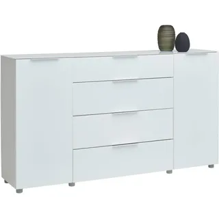 Voleo Sideboard , Weiß Hochglanz , Holzwerkstoff , 4 Fächer , 4 Schublade(n) Schubladen , 180x101x40 cm , Typenauswahl, Beimöbel erhältlich, stehend , Kleinmöbel, Kommoden, Sideboards