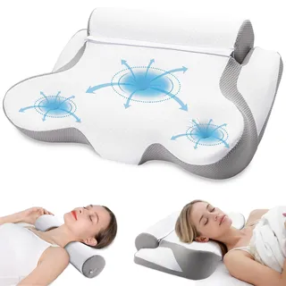 TopEsct Memory Foam Kissen 40 x 80 cm Grau