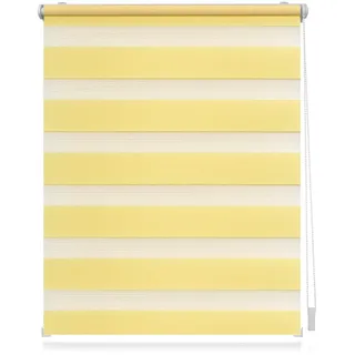 Lichtblick Original Duo Rollo Klemmfix, Ohne Bohren Gelb, 220 cm, 90, 220 , Kunststoff , 90x220 cm , Heimtextilien, Vorhänge, Rollos, Doppelrollos