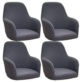 YIJOY Stretch Stuhlhussen-Bezüge Stuhlbezug Mit Armlehne 4/6er Set Esszimmerstuhlbezug Hochlehner Stuhlbezug Schonbezug Stuhl Abdeckung Schonbezug Für Esszimmer, Büro Schutzhülle