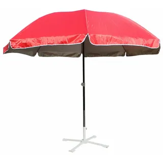 Sonnenschirm Shiner, rot, 240 cm Durchmesser, höhenverstellbar, faltbar, wasserdicht - Rot