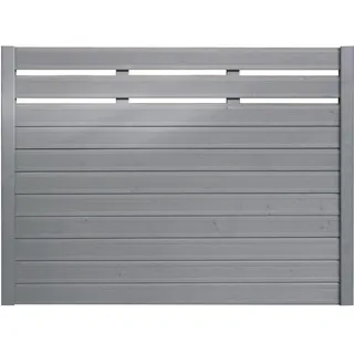 BM Massivholz Holzzaun 180 x 135 cm 1 grau