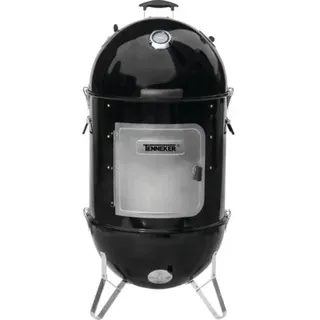 Holzkohlegrill Vertikaler Smoker TENNEKER mit Deckelthermometer und 3 Grillroste