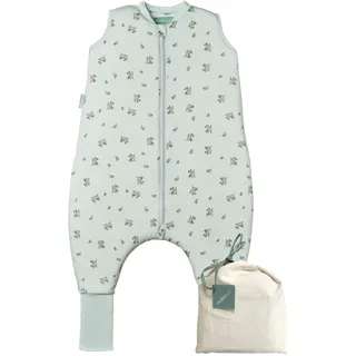 molis&co - Baby schlafsack mit Füßen und Socke - Ideal für den Winter - Babyschlafsack mit Beinen 2,5 tog - 100% Baumwolle (Oeko-TEX 100), Premium Qualität - Botany Green (60 cm)