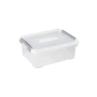 Curver 243946 Aufbewahrungsbox HANDY stapelbar (L x B x H) 400 x 290 x 150 mm Transparent, Silber 1