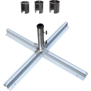 Mandalika Garden Plattenständer für Sonnenschirme - inkl. Reduzierringe ( MG ) silber