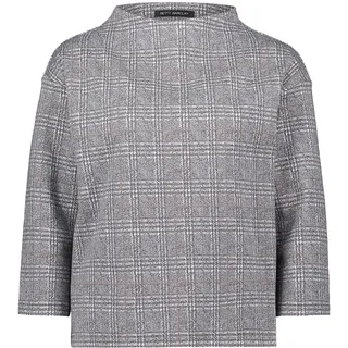 Sweatshirt BETTY BARCLAY "Sweatshirt mit Kragen", Damen, Gr. 44, grau (grau, beige), Obermaterial: 50% Baumwolle CO. 48% Polyester PES. 2% Elasthan EL., Sweatshirts Sweatshirt