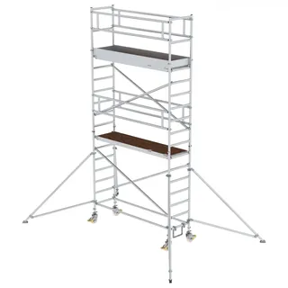 Günzburger Steigtechnik Rollgerüst 0,75 x 2,45 m mit Ausleger Plattformhöhe 4,35 m - 155446