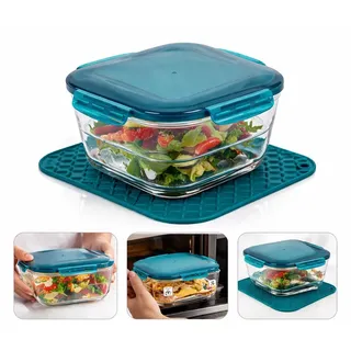 Genius Nicer Dicer Chef Glasschüssel 2,8 l 3-tlg. dkblue