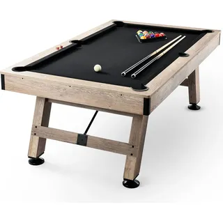 Vevor Billardtisch, 2,13 m Billardtisch, Billardtisch mit Verstellbaren Beinen, Billardtisch-Set inkl. Bällen, Queues, Kreide und Bürste, Perfekt für Familienspielzimmer, Kinder &amp; Erwachsene